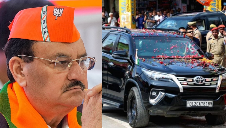 बीजेपी अध्यक्ष जेपी नड्डा की पत्नी की फॉर्च्यूनर कार हुई चोरी, छापेमारी शुरू।