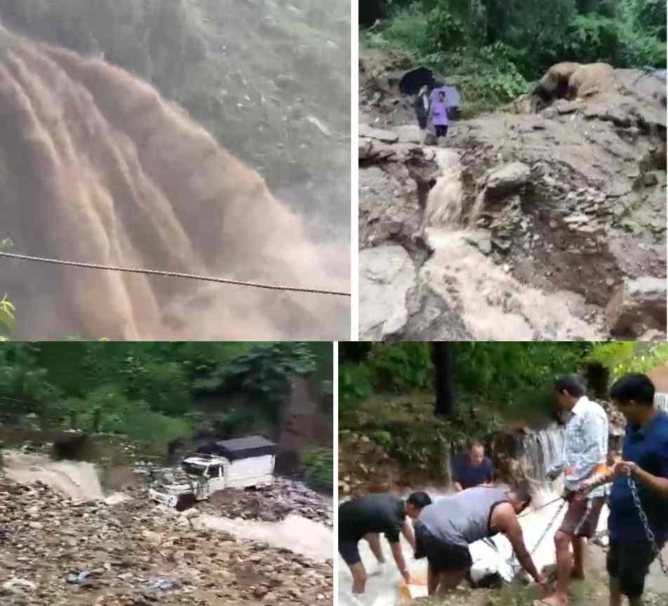 उत्तराखंड में बारिश बनी आफत, खेती को भारी नुकसान_उग्र गदेरे का विकराल रूप..वीडियो