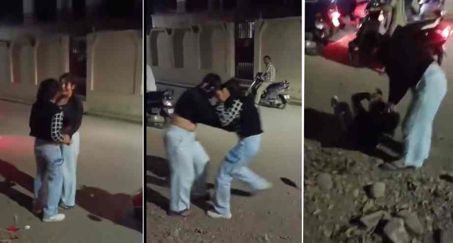 हदें पार – दून में बॉयफ्रेंड के लिए खुलेआम लड़ती हैं लड़कियां, राहगीर बने तमाशबीन! वीडियो