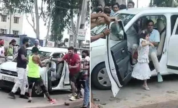 उत्तराखंड: कार की हल्की टक्कर से भड़के कांवड़िए,की तोड़फोड़’ सवारों भागकर बचाई जान,महिला,  बच्ची को आई हल्की चोटे